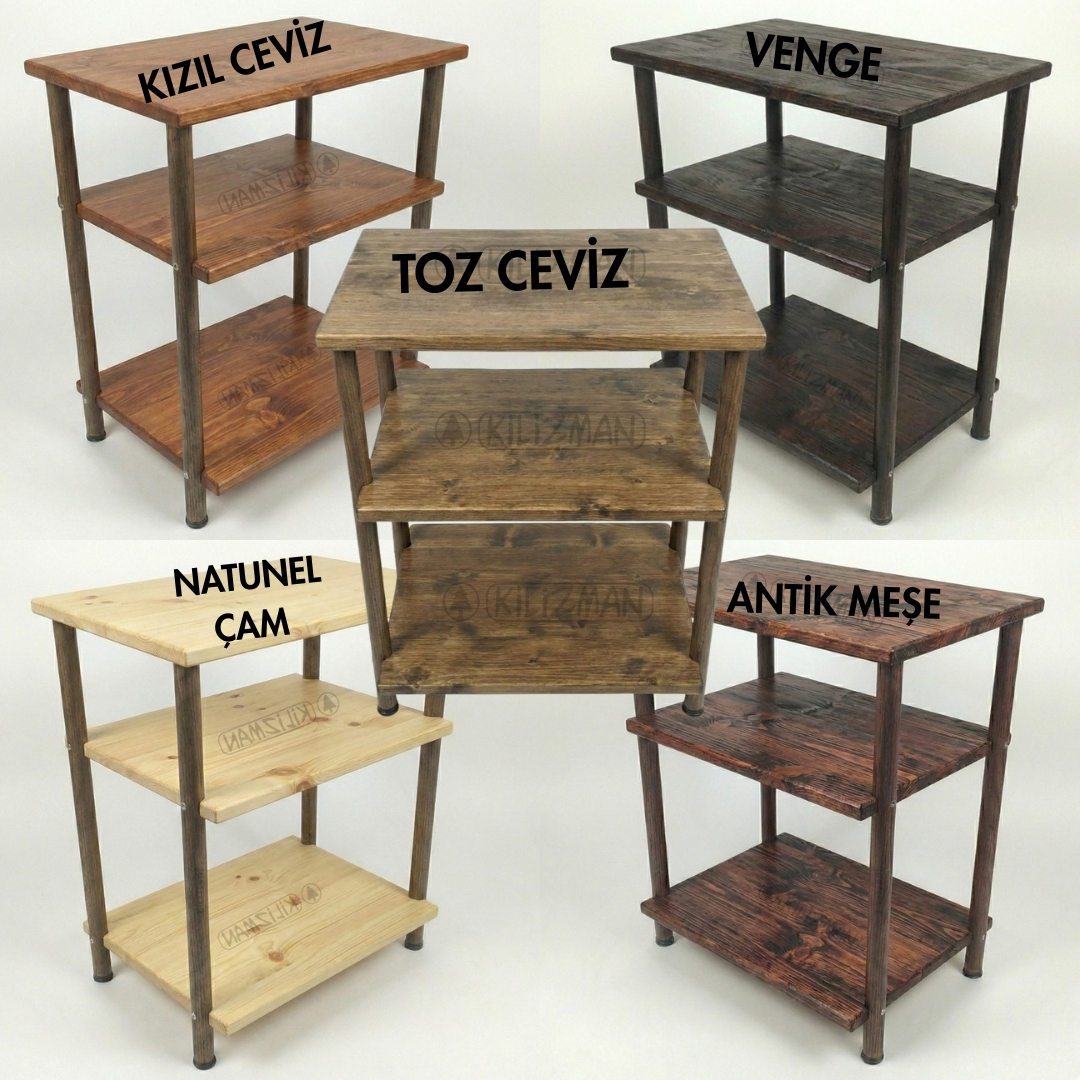 Kilizman Masif Renk Seçenekleri: Kızıl Ceviz, Venge, Toz Ceviz, Naturel Çam, Antik Meşe