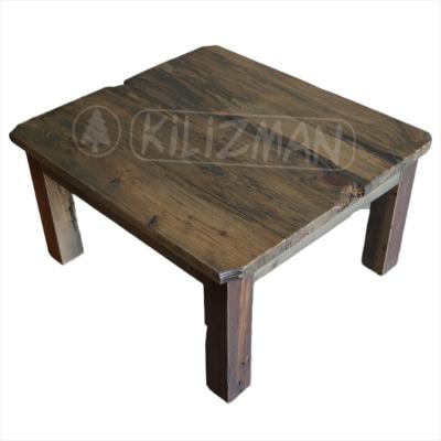 Hurda Ahşap Rustik Kare Sehpa 175